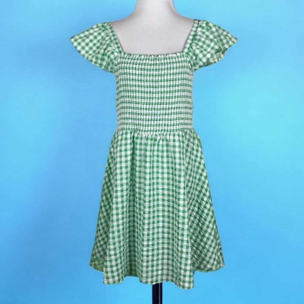 NWT Old Navy Green Gingham DRESS